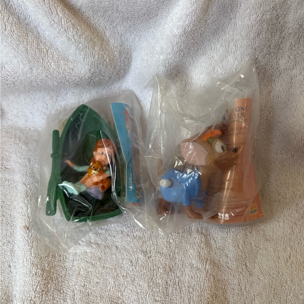 Burger King Kids Meal Vintage Lot Of 2 Sealed Oliver & Company Figures 1996 - Picture 2 of 9
